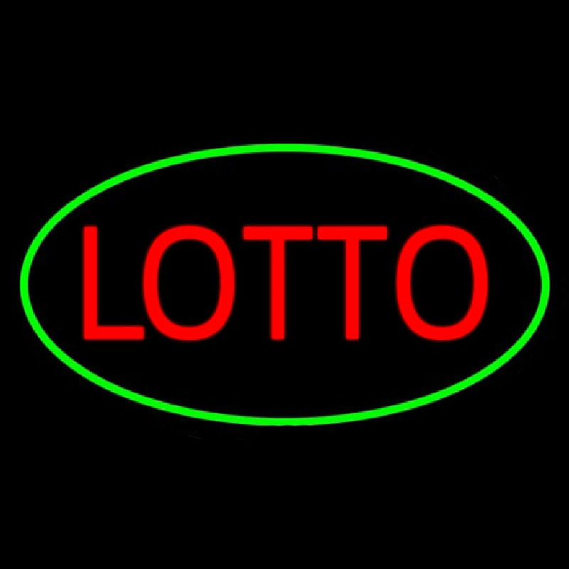 Lotto Oval Green Enseigne Néon