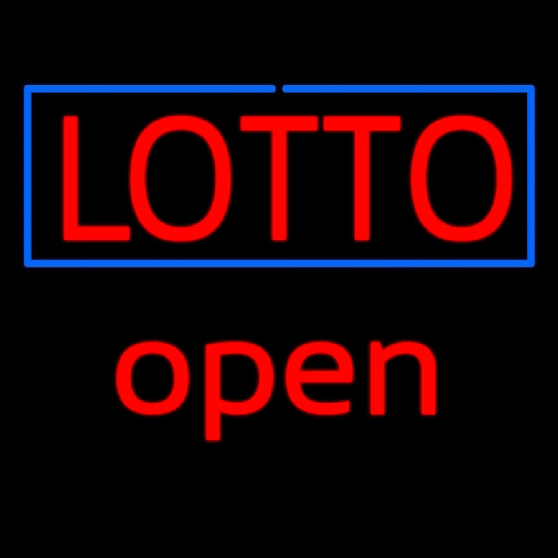 Red Lotto Blue Border Open Enseigne Néon