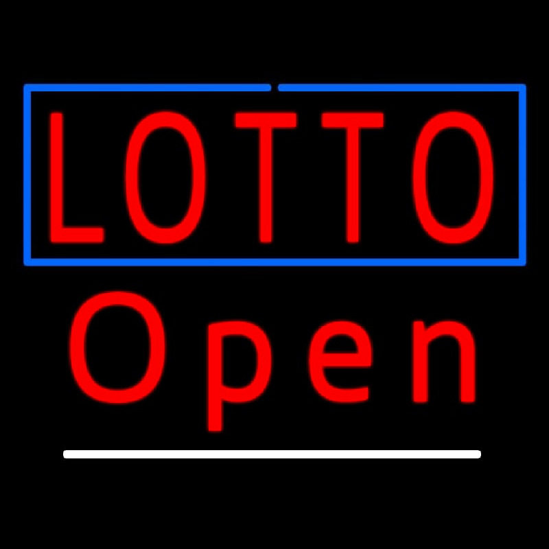 Red Lotto Open Enseigne Néon