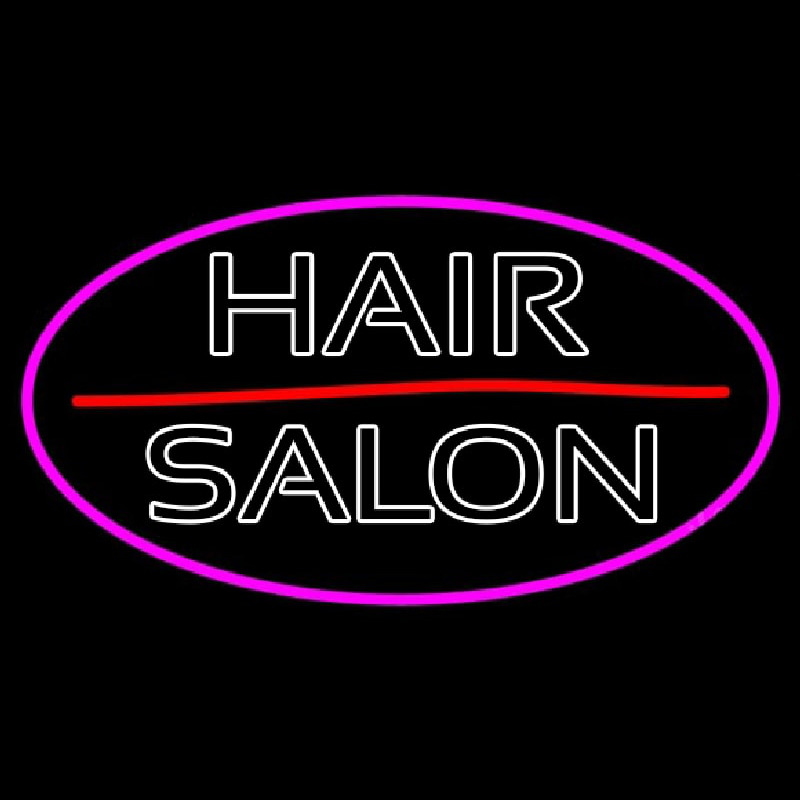 Double Stroke Hair Salon Enseigne Néon