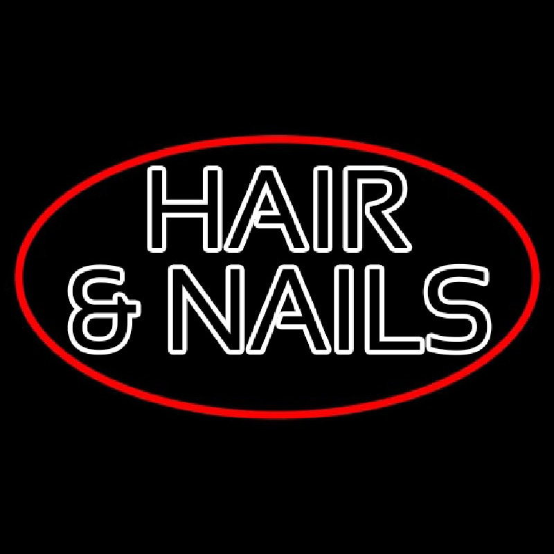 Hair And Nails Double Stroke Enseigne Néon