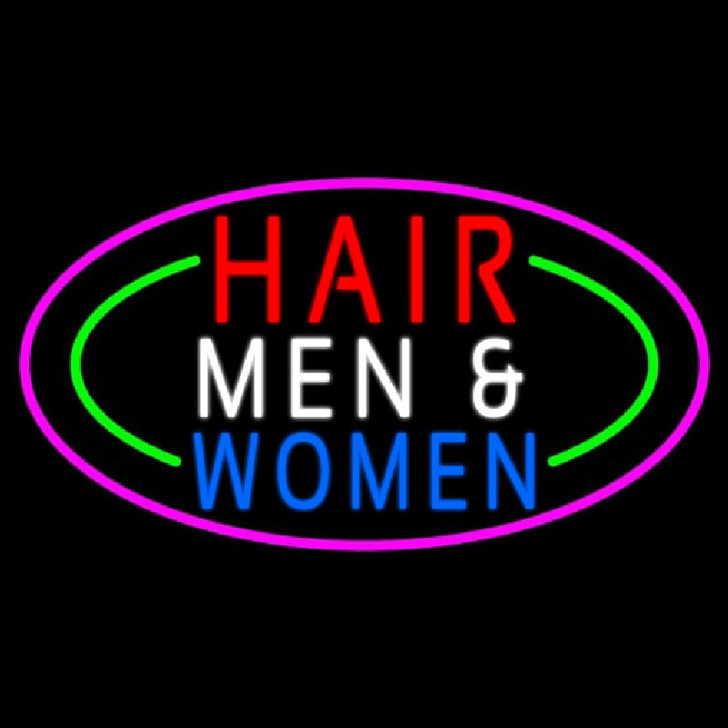 Hair Men And Women Enseigne Néon