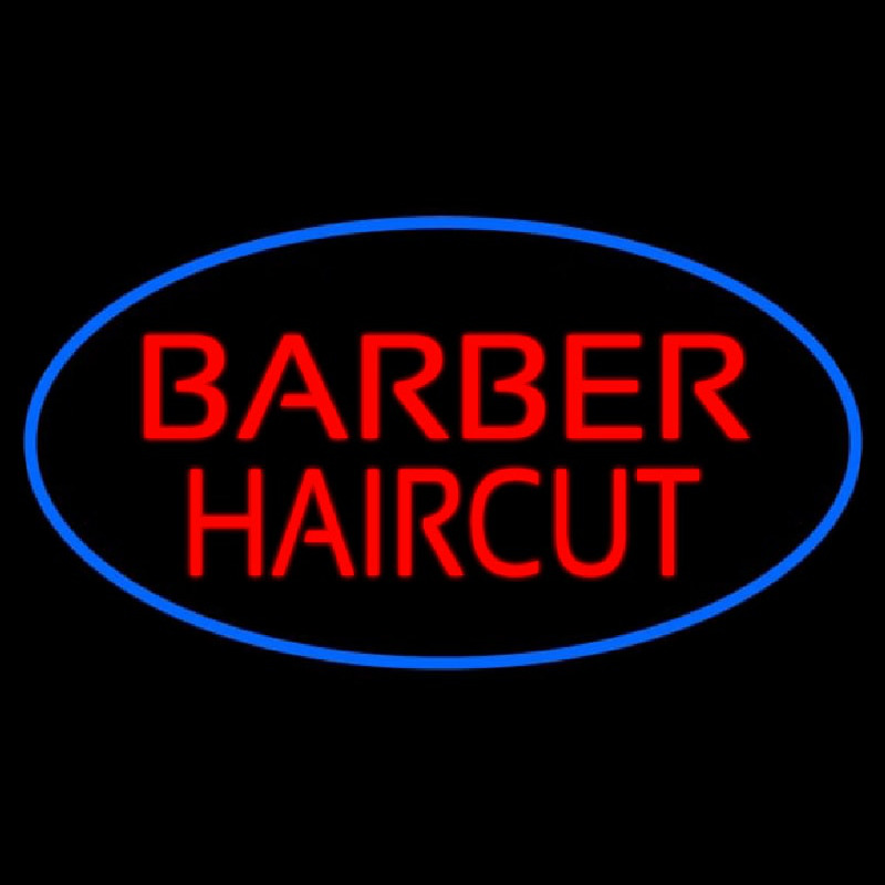 Red Barber Haircuts Enseigne Néon