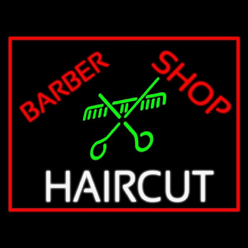 Barbershop Haircut Enseigne Néon