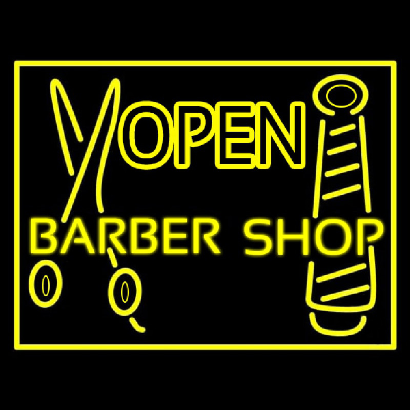 Barber Shop Open Enseigne Néon