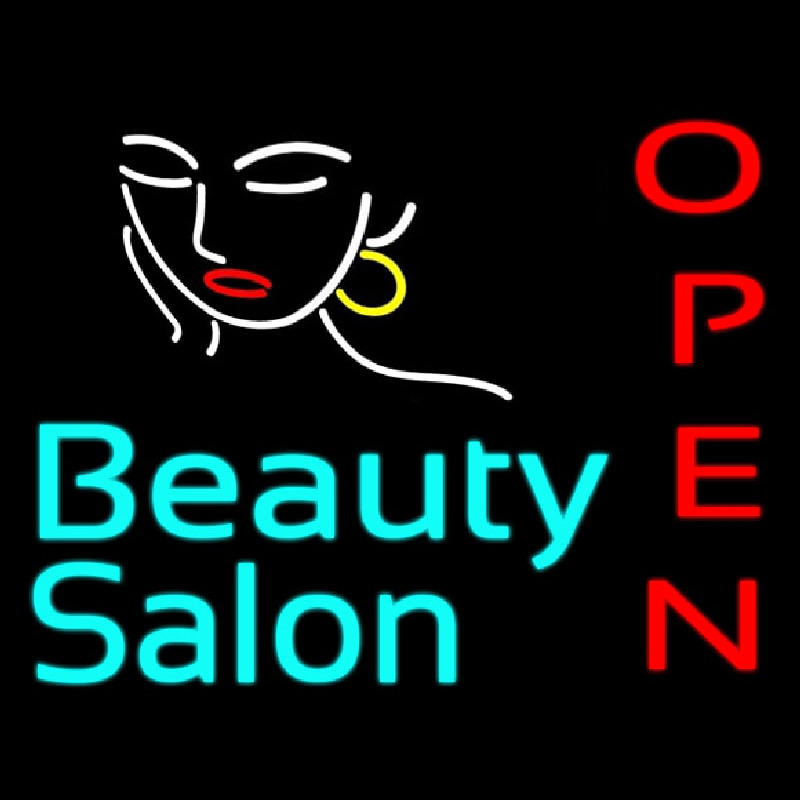 Beauty Salon Open Enseigne Néon