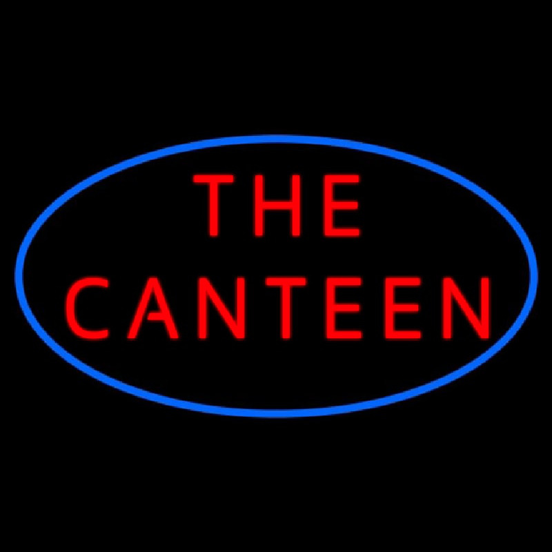 The Canteen With Blue Border Enseigne Néon