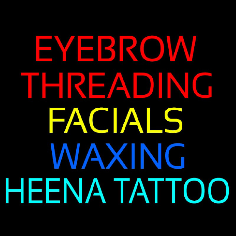 Eyebrow Threading Facials Wa ing Enseigne Néon