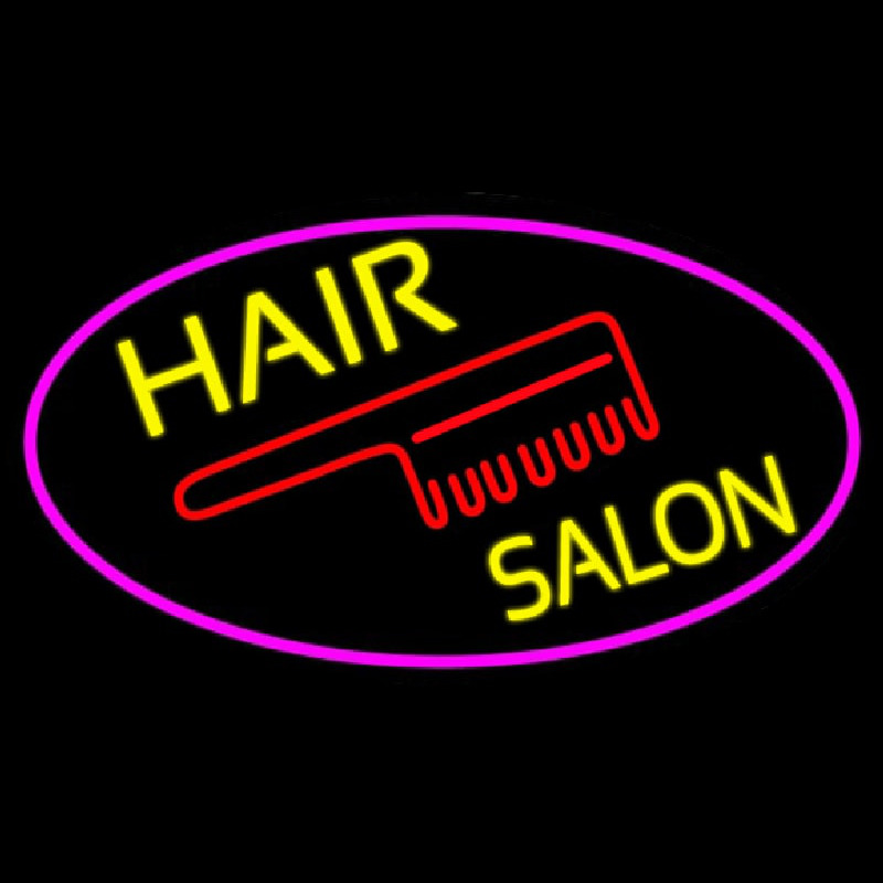 Yellow Hair Salon Red Enseigne Néon