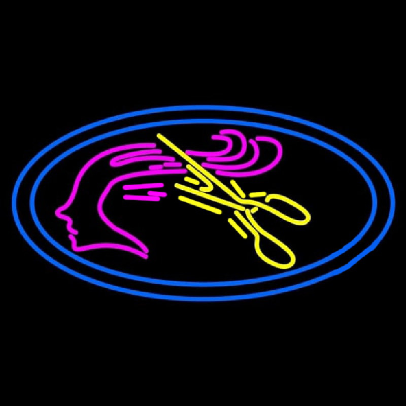 Haircut Logo Enseigne Néon