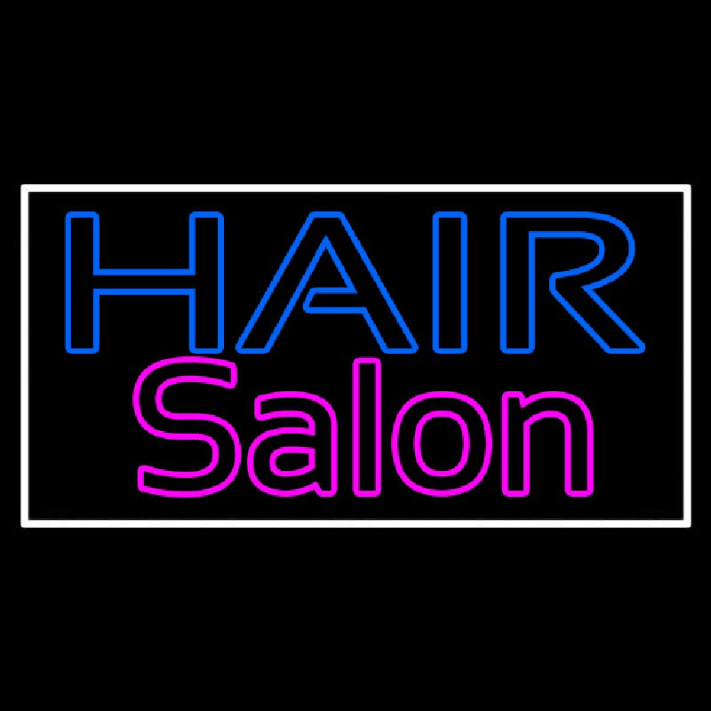 Double Stroke Hair Salon Enseigne Néon