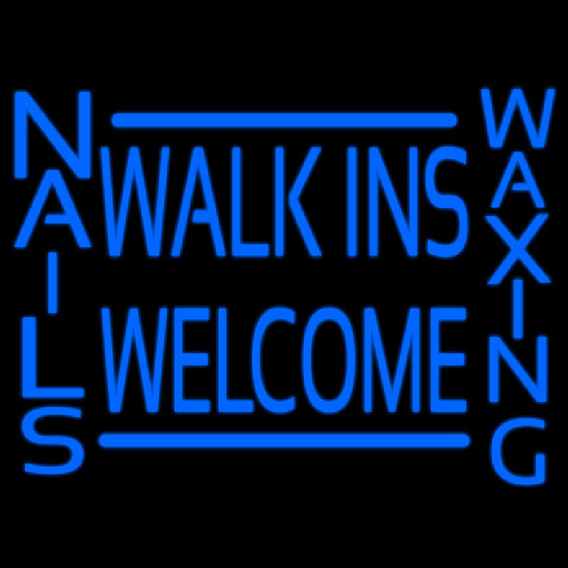 Walk Ins Welcome Nails Hair Enseigne Néon