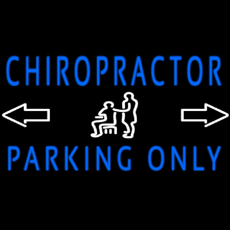 Chiropractor Parking Only Enseigne Néon