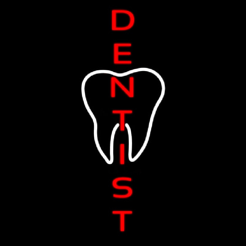 Vertical Dentist Logo Enseigne Néon