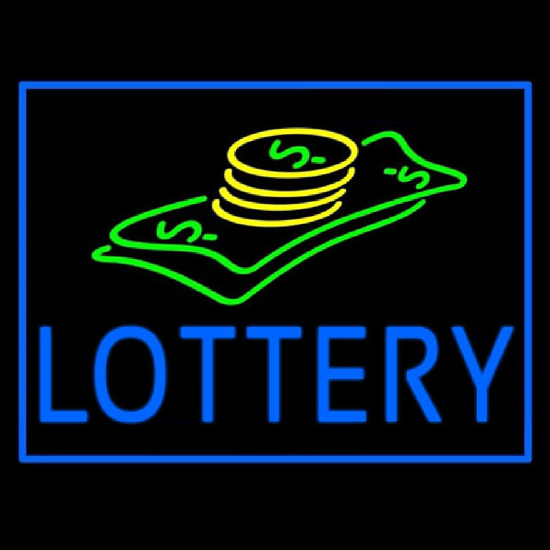 Blue Lottery Logo Enseigne Néon