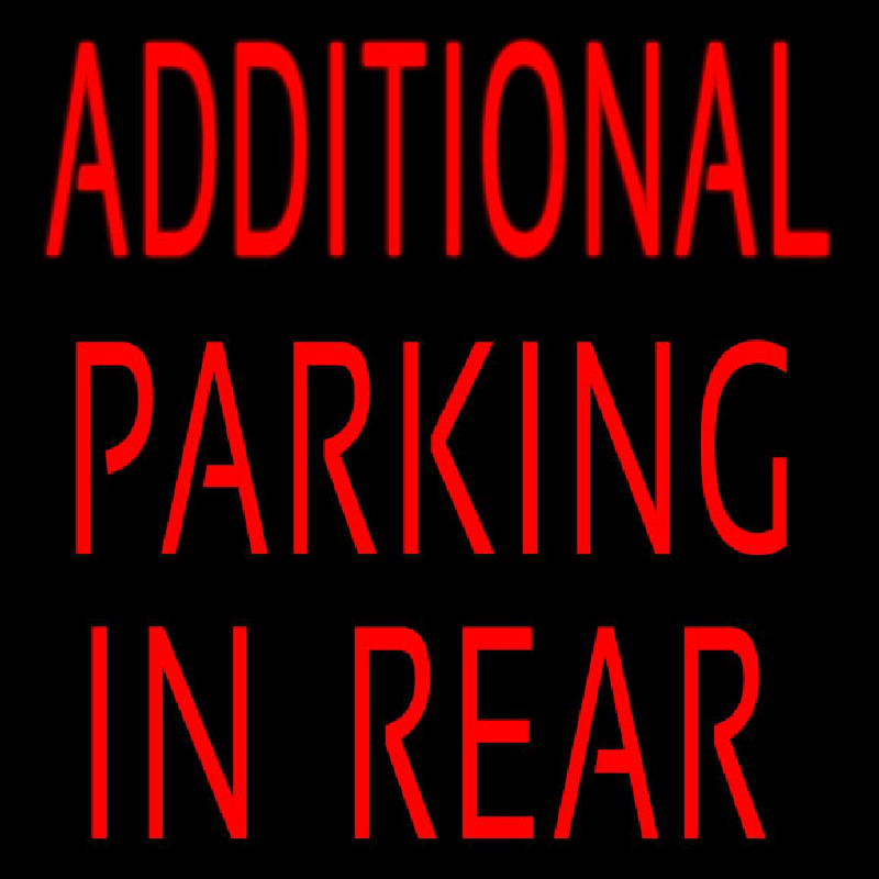 Additional Parking In Rear Enseigne Néon
