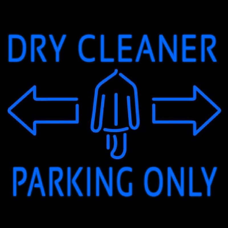 Dry Cleaner Parking Only Enseigne Néon