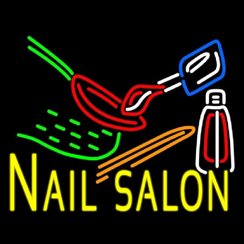 Nail Salon Logo Enseigne Néon