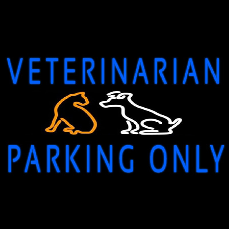 Veterinarian Parking Only Enseigne Néon