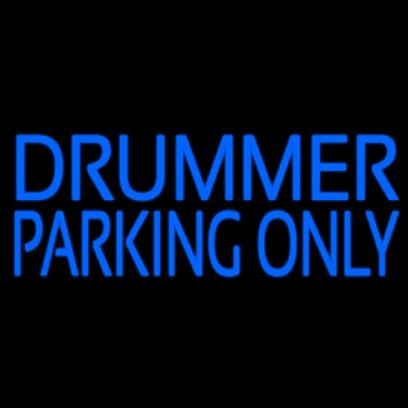 Drummer Parking Only 2 Enseigne Néon