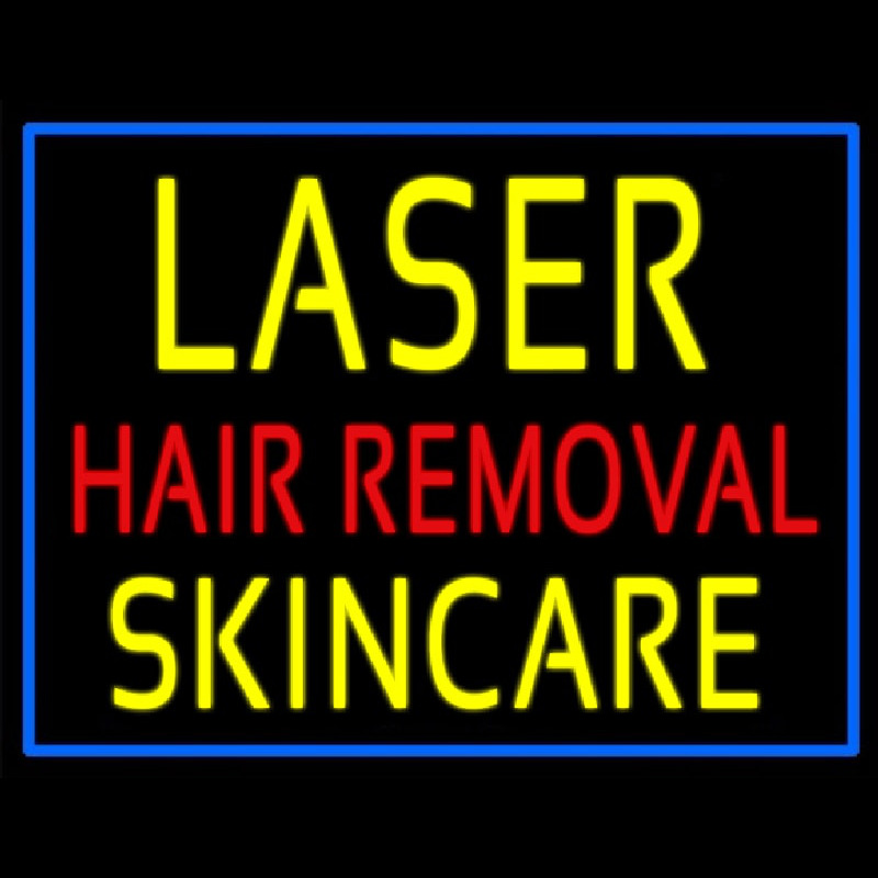 Blue Border Laser Hair Removal Skincare Enseigne Néon