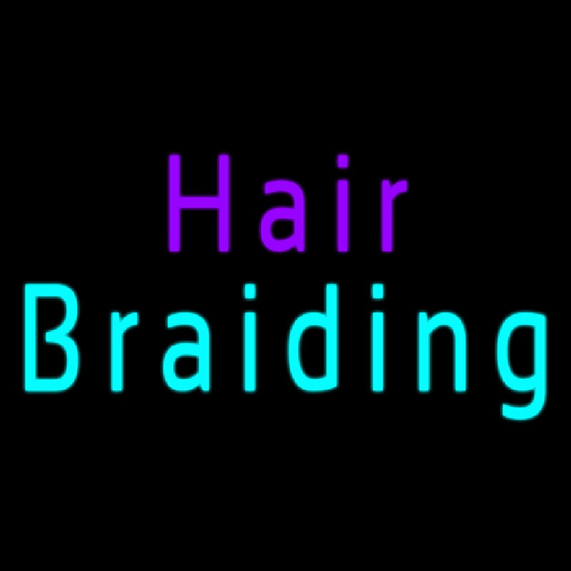 Hair Braidins Enseigne Néon