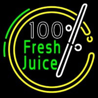 100 Percent Fresh Juice Enseigne Néon