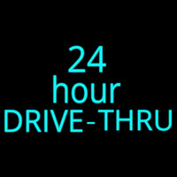 24 Hours Double Stroke Drive Thru Enseigne Néon