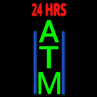 24 Hrs Atm Enseigne Néon