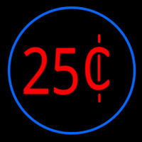 25 Cent Logo Enseigne Néon
