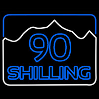 90 Shilling Logo Enseigne Néon