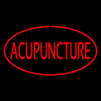 Acupuncture Oval Red Enseigne Néon