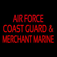 Air Force Coast Guard Merchant Marine Enseigne Néon