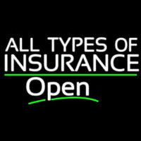All Types Of Insurance Open Enseigne Néon