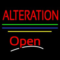 Alteration Open Yellow Line Enseigne Néon