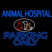 Animal Hospital Parking Only Enseigne Néon