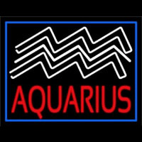 Aquarius Zodiac Blue Border Enseigne Néon