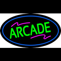 Arcade Oval Blue Enseigne Néon