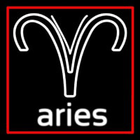 Aries Zodiac Red Border Enseigne Néon