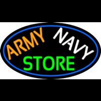 Army Navy Store With Blue Border Enseigne Néon