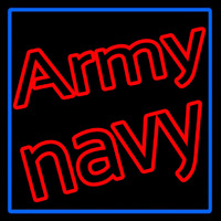 Army Navy With Blue Border Enseigne Néon