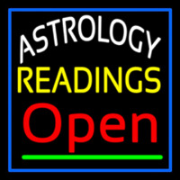 Astrology Readings Open And Blue Border Enseigne Néon