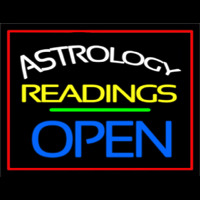 Astrology Readings Open Red Border Enseigne Néon