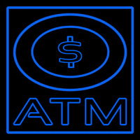 Atm With Dollar Symbol Enseigne Néon