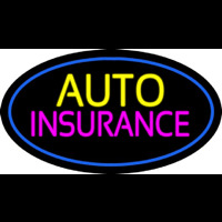 Auto Insurance Blue Oval Enseigne Néon