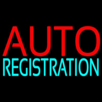 Auto Registration Block Enseigne Néon
