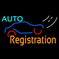 Auto Registration Enseigne Néon