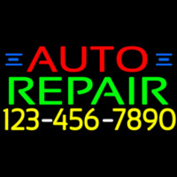 Auto Repair With Phone Number Enseigne Néon