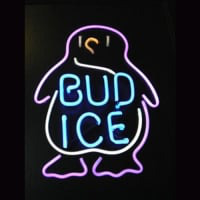 BUD ICE Budweiser Penguin Beer Bar Enseigne Néon