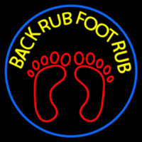 Back Rub Foot Rub Red Foot Enseigne Néon